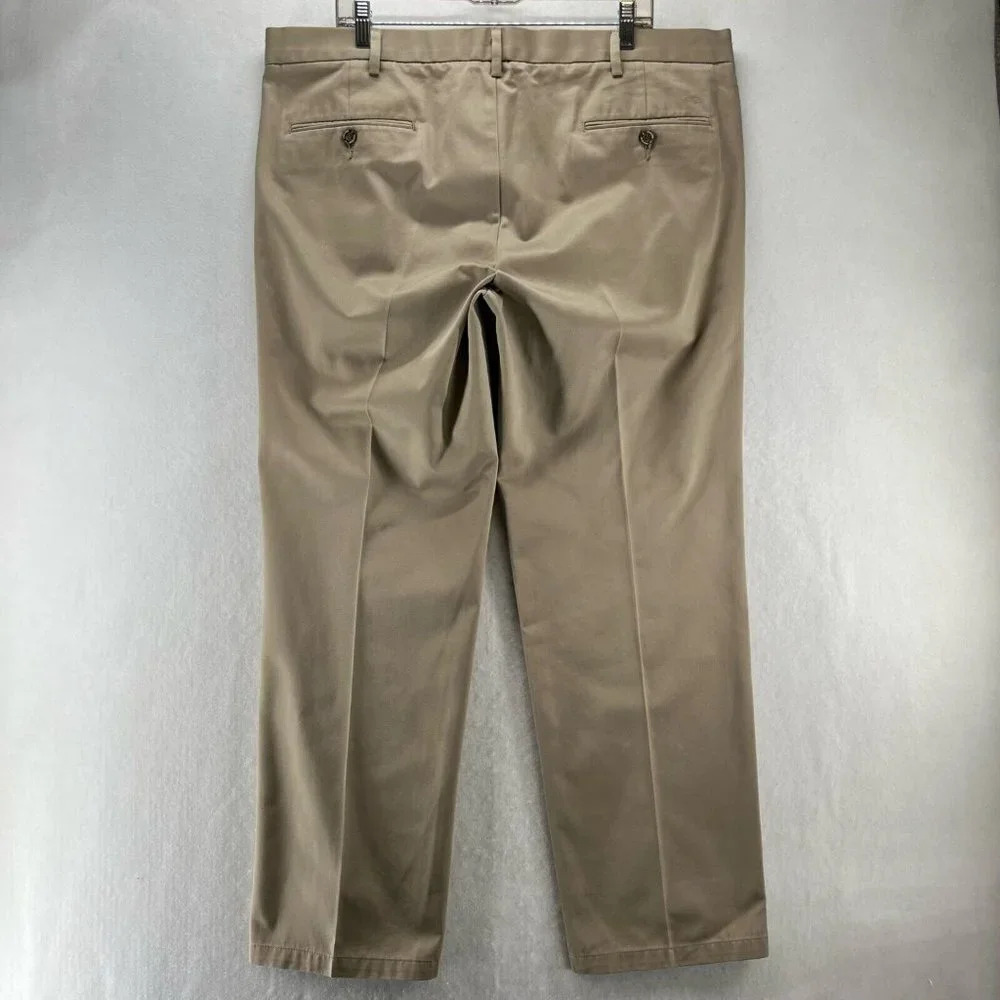 Dockers Pants Men 40x30 Chino Straight Fit Flat Front Stretch Twill Cotton Beige - Picture 4 of 11